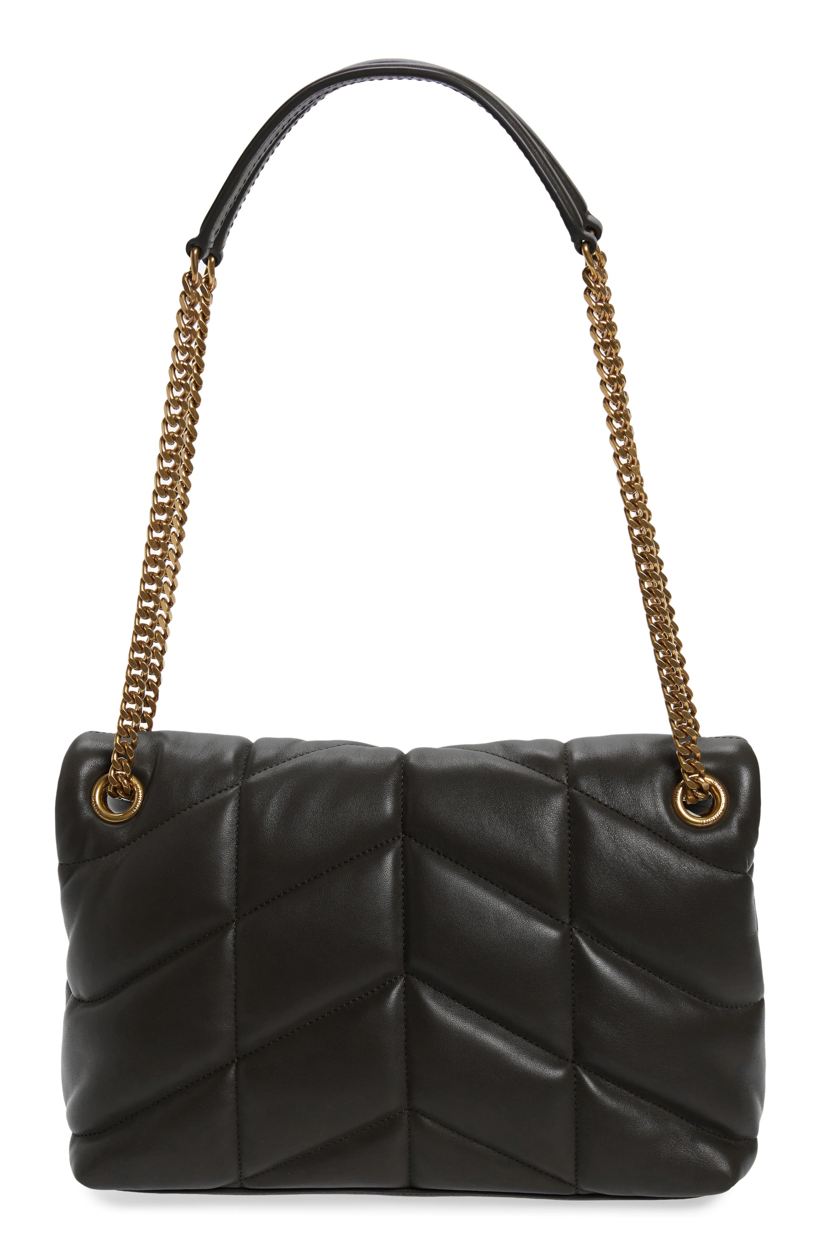 Saint Laurent Small Loulou Leather Puffer Bag, Alternate, color, 