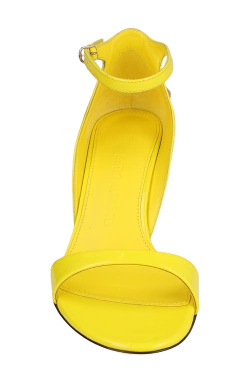 Ferragamo Vidette Patent Leather Wedge Sandals In Yellow