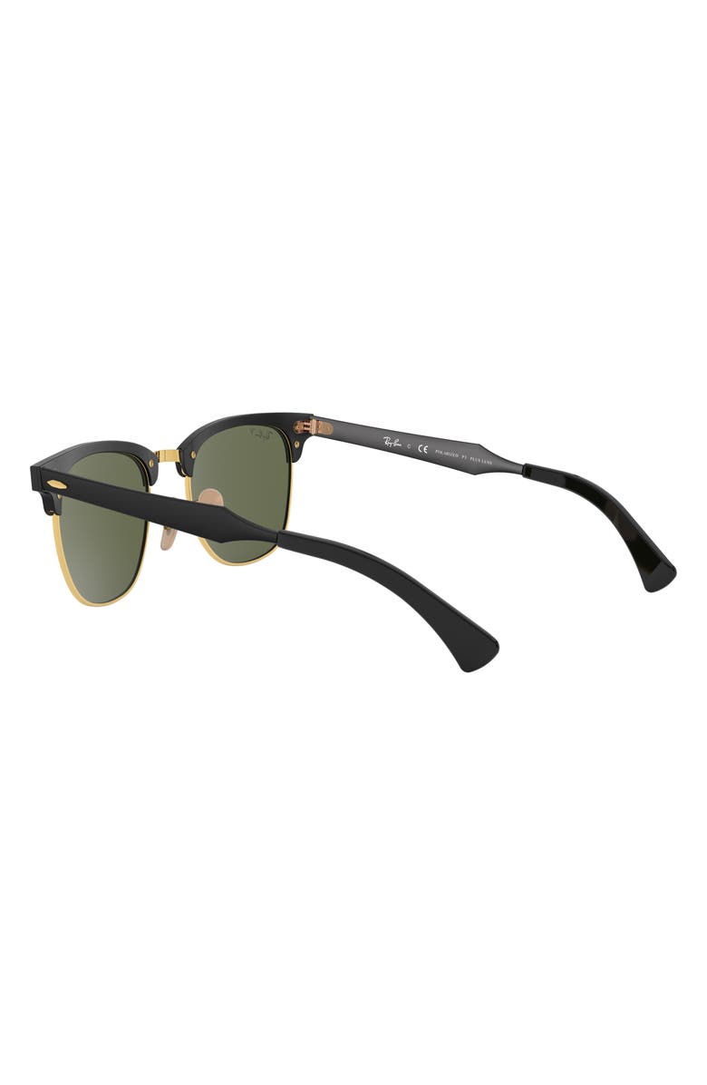 Ray-Ban Clubmaster 51mm Square Sunglasses, Alternate, color, Pol Green