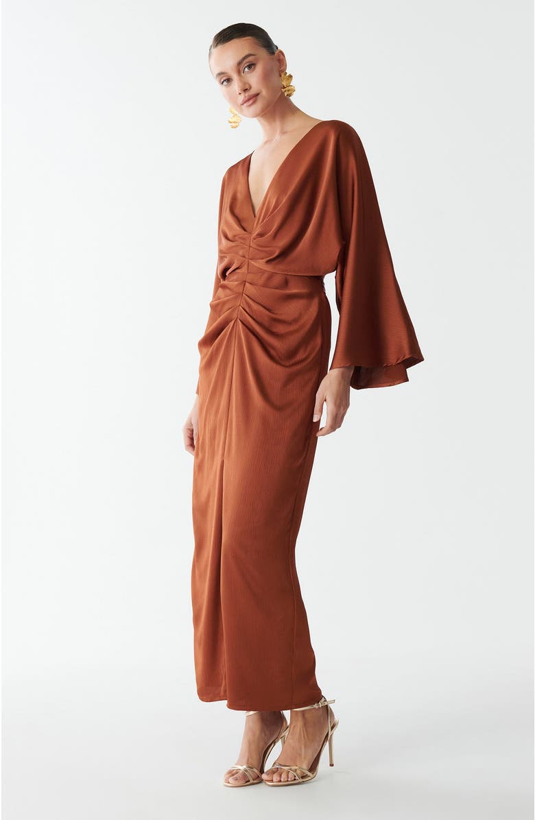 SAVEL Deliliah Midi Dres, Alternate, color, Rust
