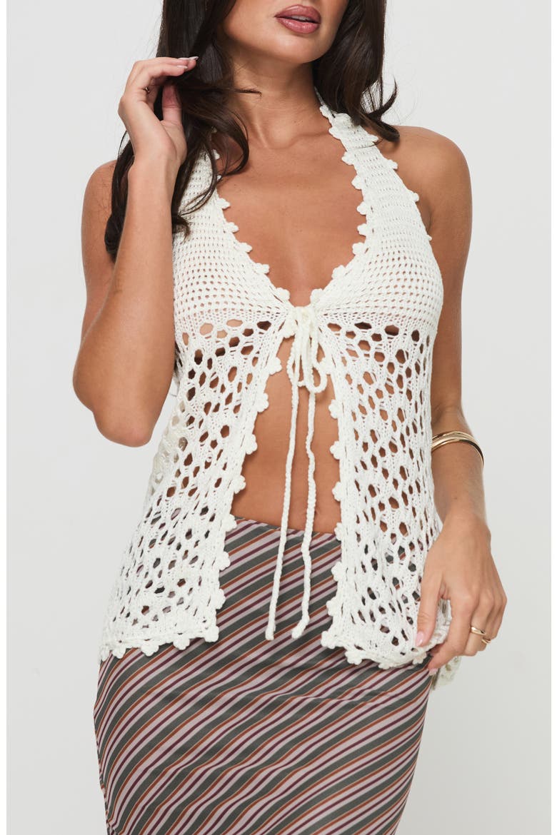 Open Stitch Camisole, Main, color, WHITE