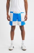 SANTO STUDIO Newport Beach Club Checkerboard Mesh Soccer Shorts