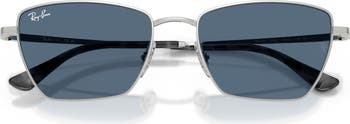 Ray-Ban Drea Bio-Based 53mm Polarized Irregular Cat Eye Sunglasses