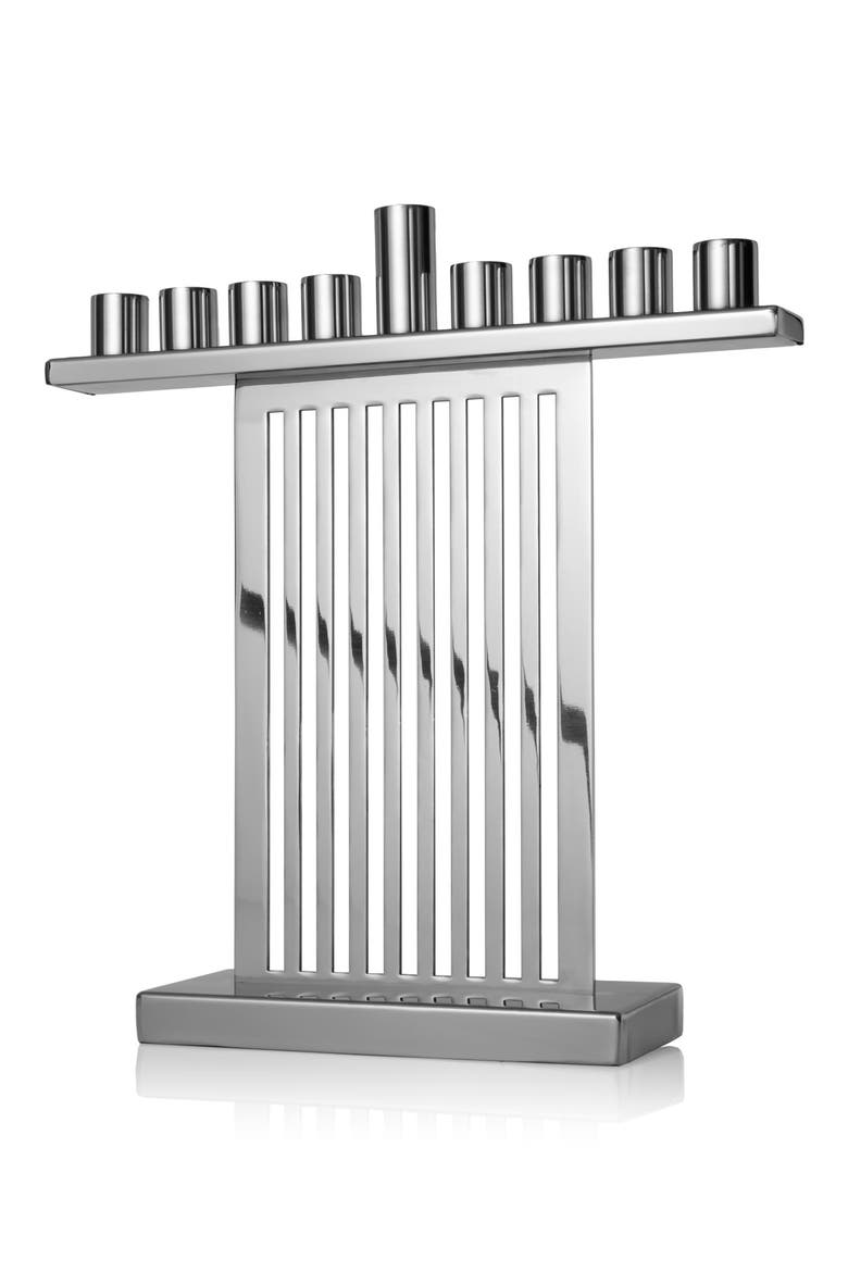 Beth Sholom Menorah, Alternate, color, SILVER