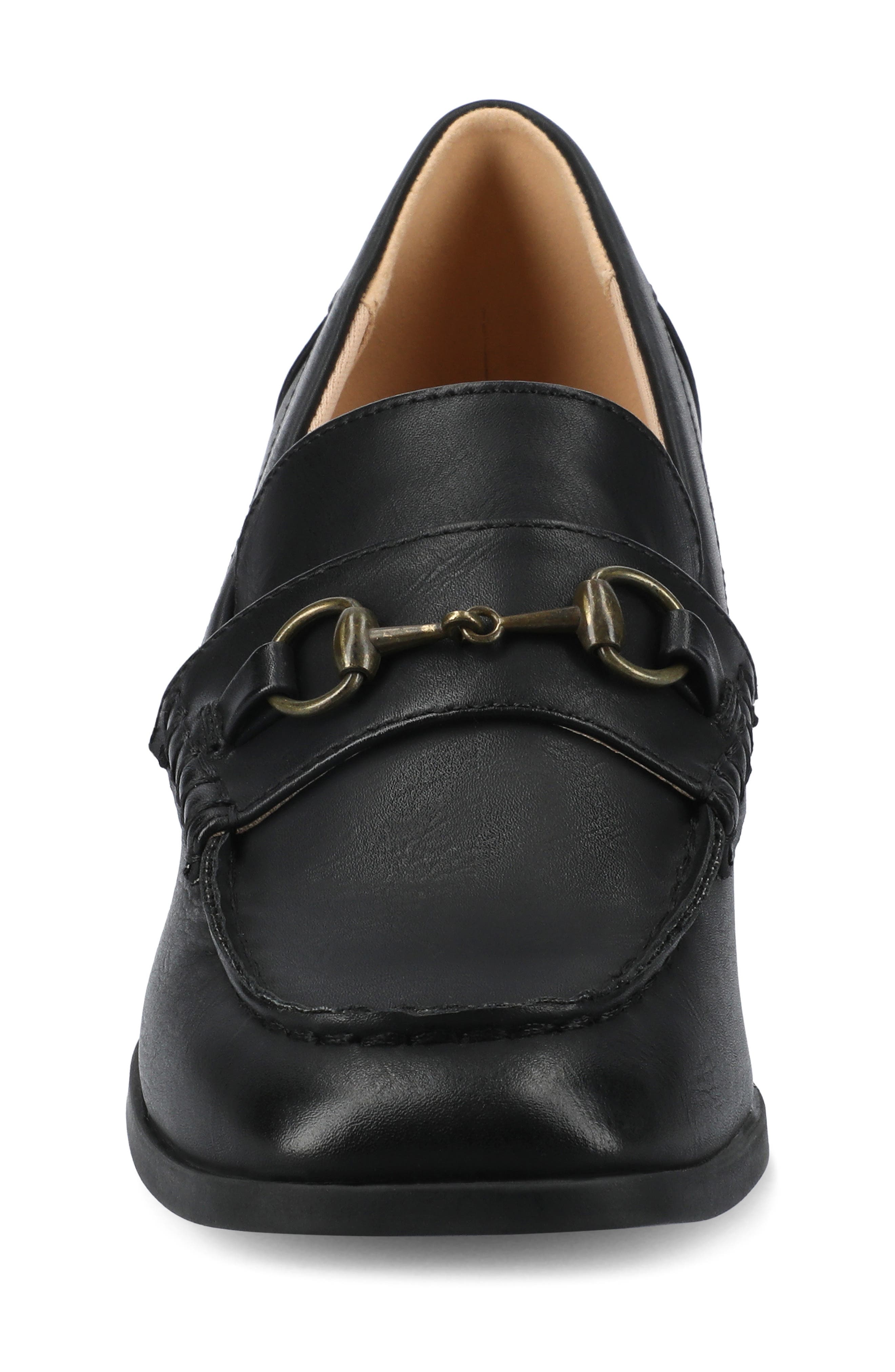 Journee Collection Aisha Moc Toe Loafer Pump, Alternate, color, Black