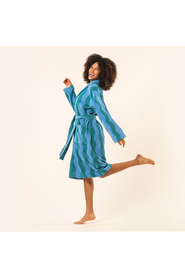 Tabea 100% Cotton Bathrobe, Alternate, color, Blue