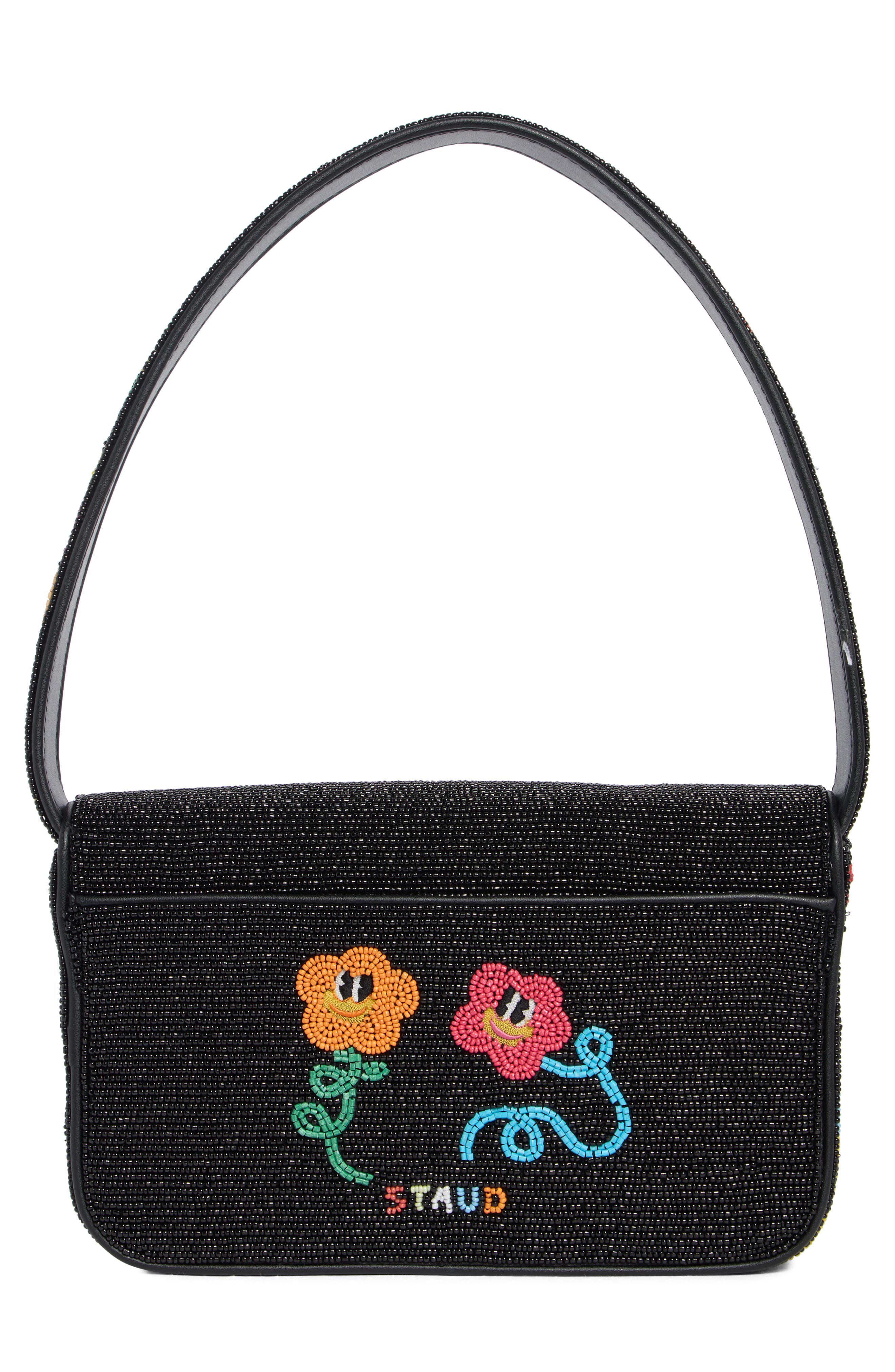 STAUD Tommy Beaded Shoulder Bag, Alternate, color, Shroomscape