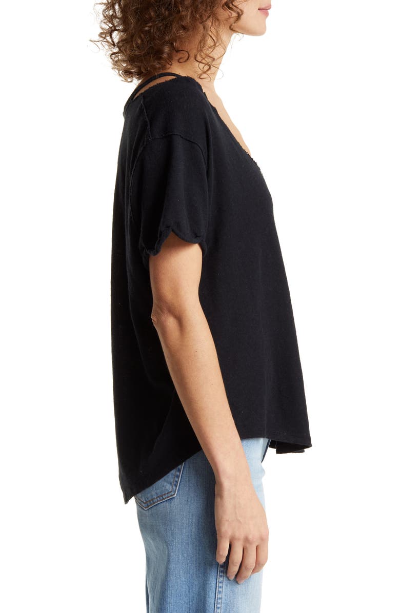 Free People Women's Over U Linen Blend T-Shirt, Alternate, color, 