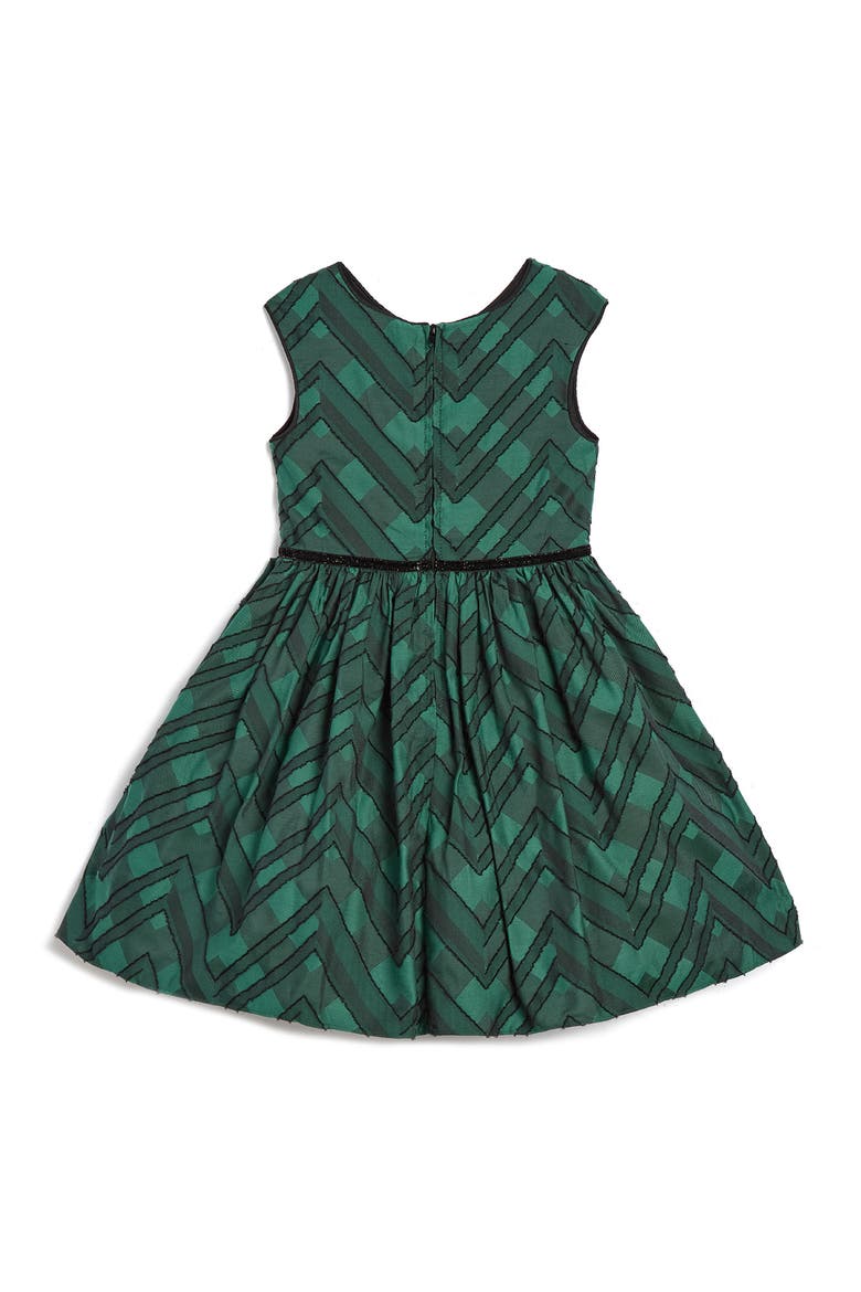 Kids' Kerry Textured Plaid Dress, Alternate, color, GREEN