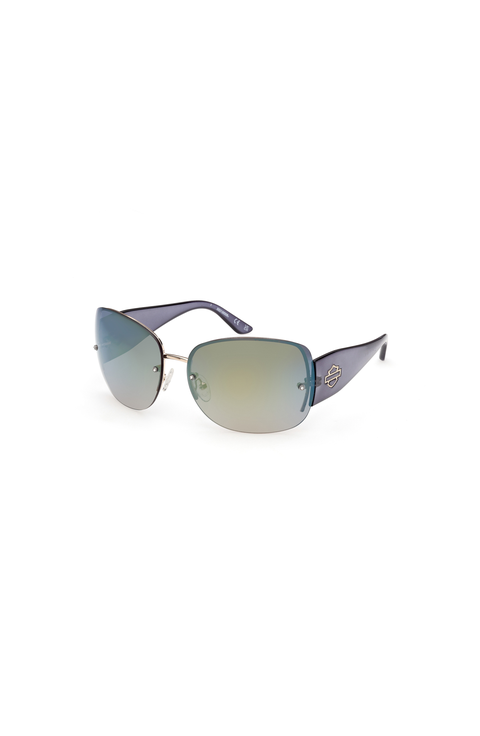 Rimless Shield Metal Sunglasses