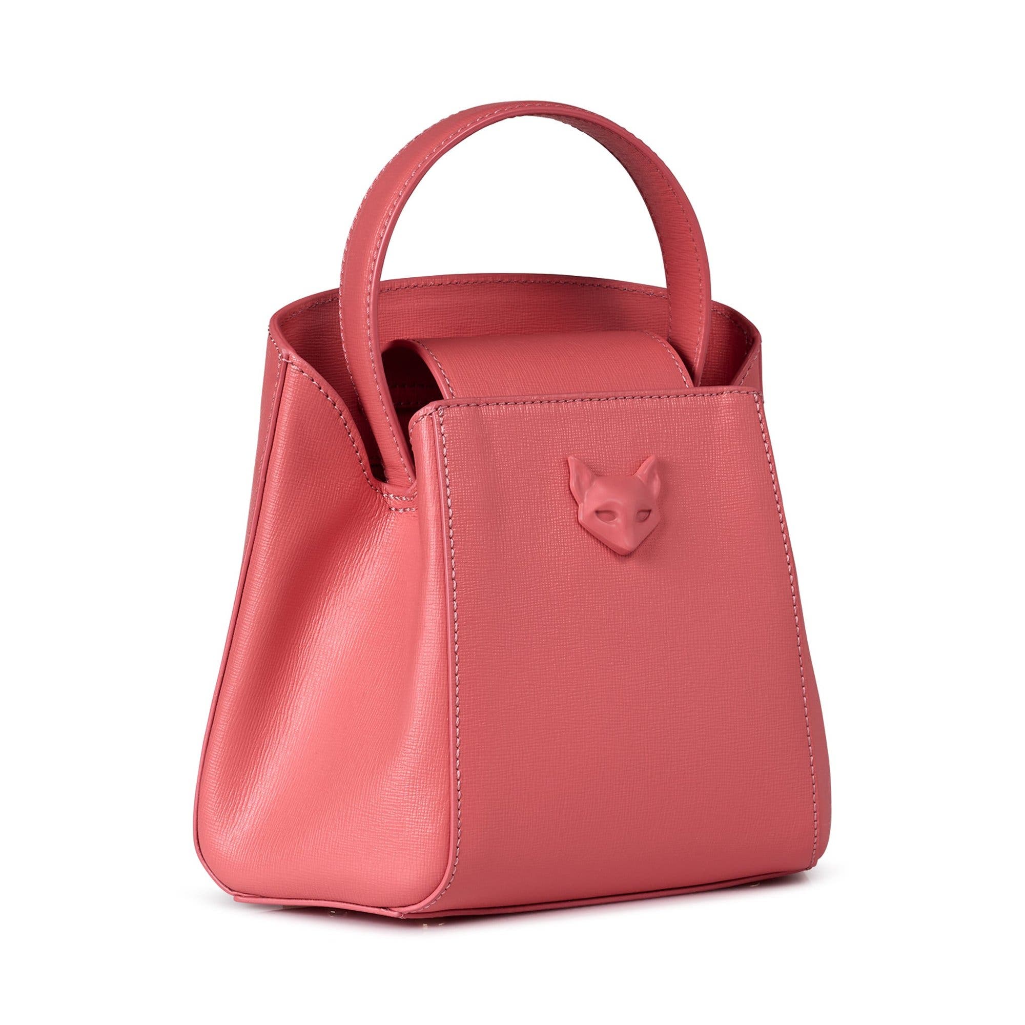 Rosa Mini Monochrome Handbag, Alternate, color, Coral