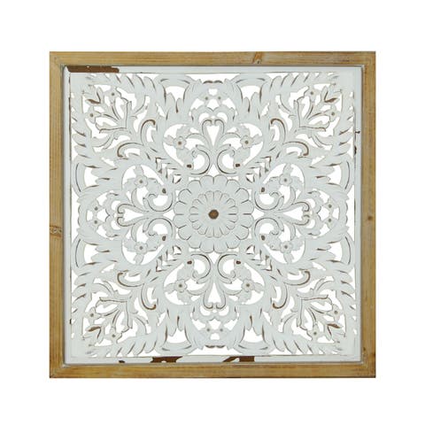 Square Damask Cutout Wall Decor