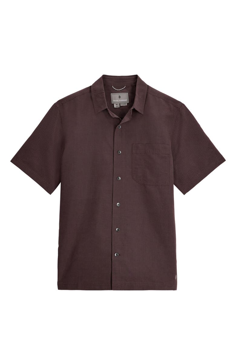 ROYAL ROBBINS Desert Pucker Button-Up Shirt, Main, color, Seal Brown