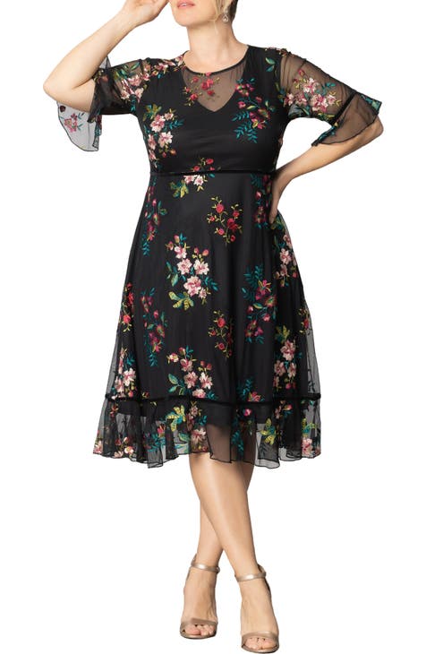 Plus size fit and flare dress uk best sale