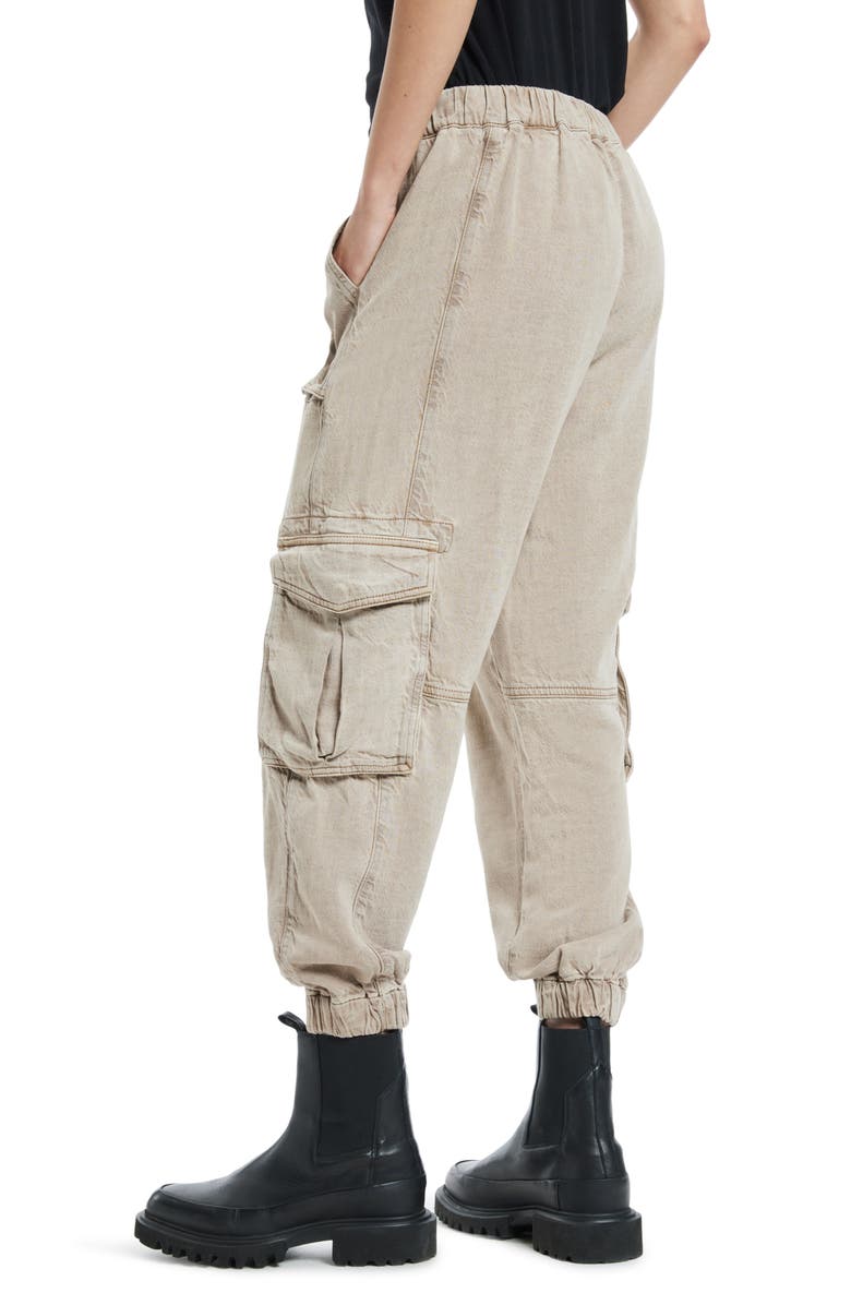 AllSaints Frieda Denim Cargo Joggers, Alternate, color,