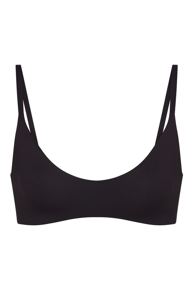 Matte Micro-Scoop Bra, Alternate, color, OBSIDIAN