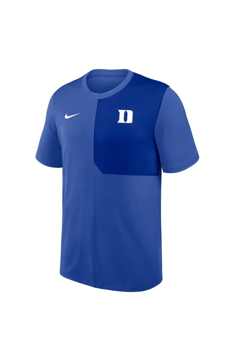 Nike Men's Nike Royal Duke Blue Devils 2025 Sideline UV Performance Coach T-Shirt, Alternate, color, Royal