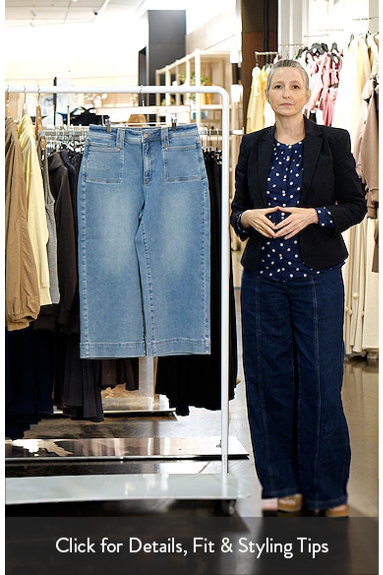 Brigitte High Waist Wide Leg Capri Jeans video