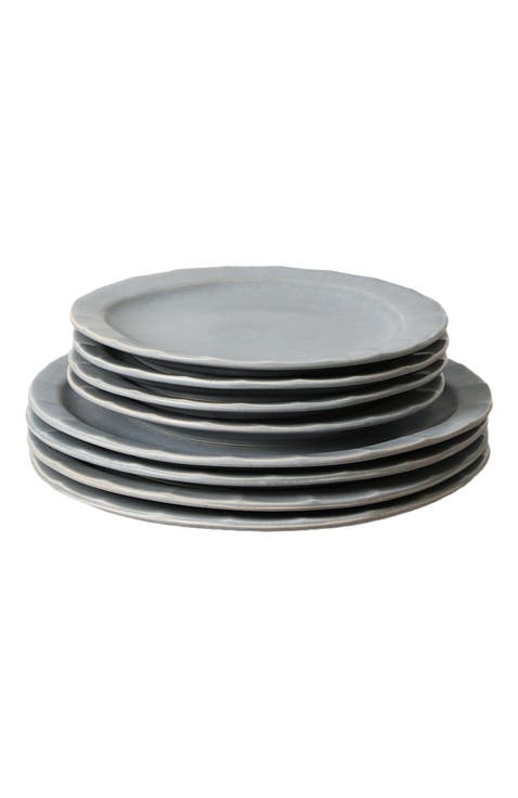 Oasis Stoneware 4-Piece Dinner Plate Set
