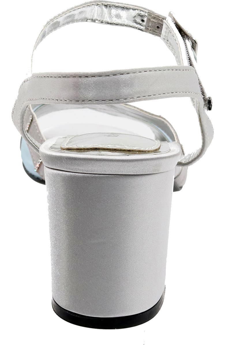 David Tate Cocktail Ankle Strap Sandal, Alternate, color, Silver Satin