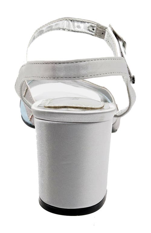 David Tate Cocktail Ankle Strap Sandal In Silver Satin