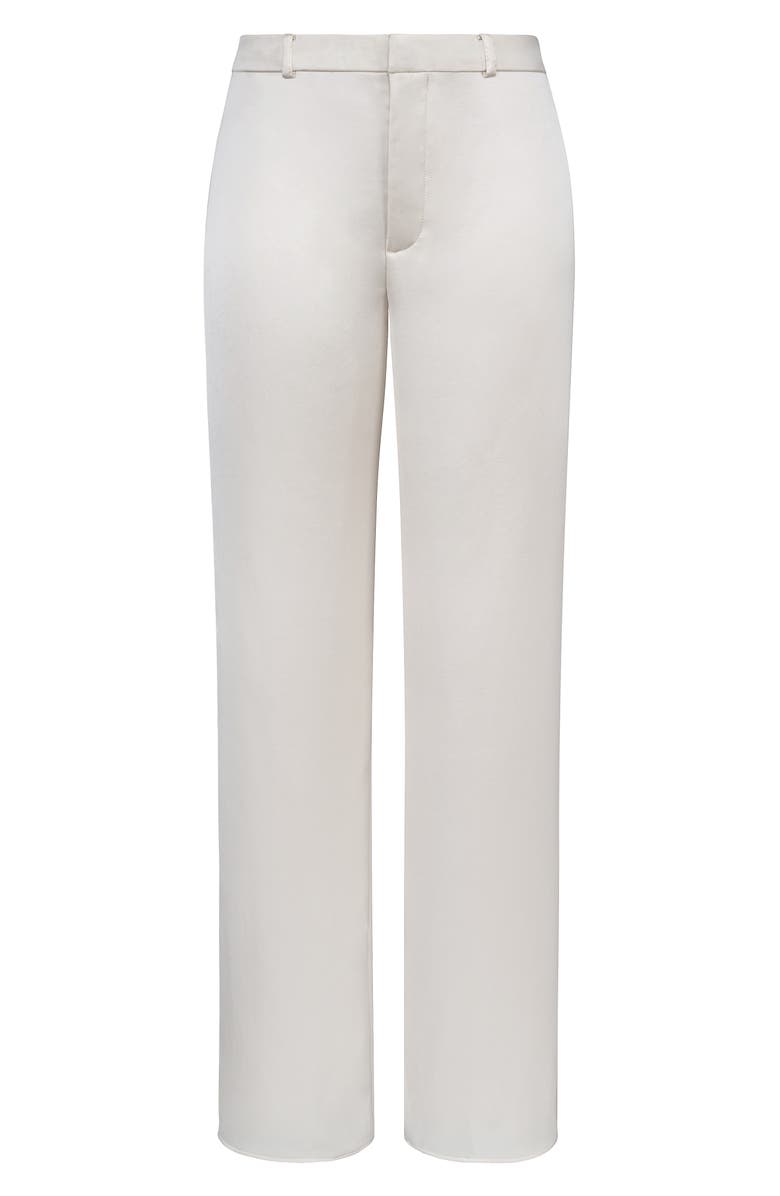 HOUSE OF CB Amaria Relaxed Fit Satin Straight Leg Pants, Alternate, color, Ivory