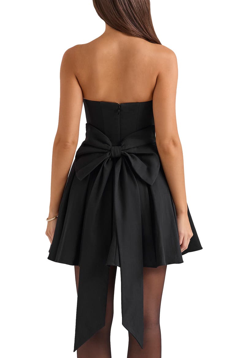 Emmanuela Strapless Fit & Flare Cocktail Dress, Alternate, color, BLACK