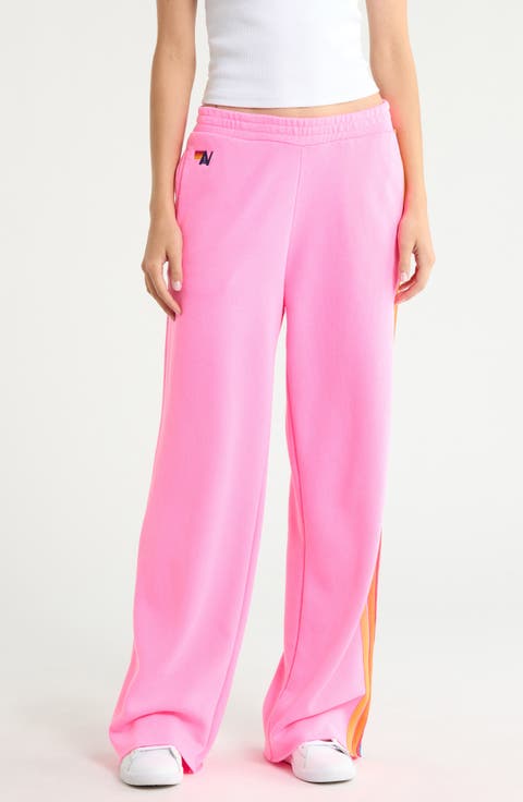 5-Stripe Wide Leg Sweatpants