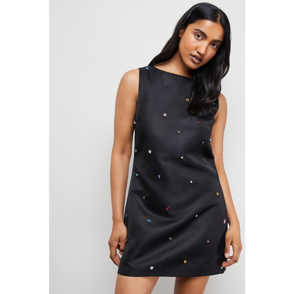 Warehouse Sleeveless Sequin Mini Dress In Blue