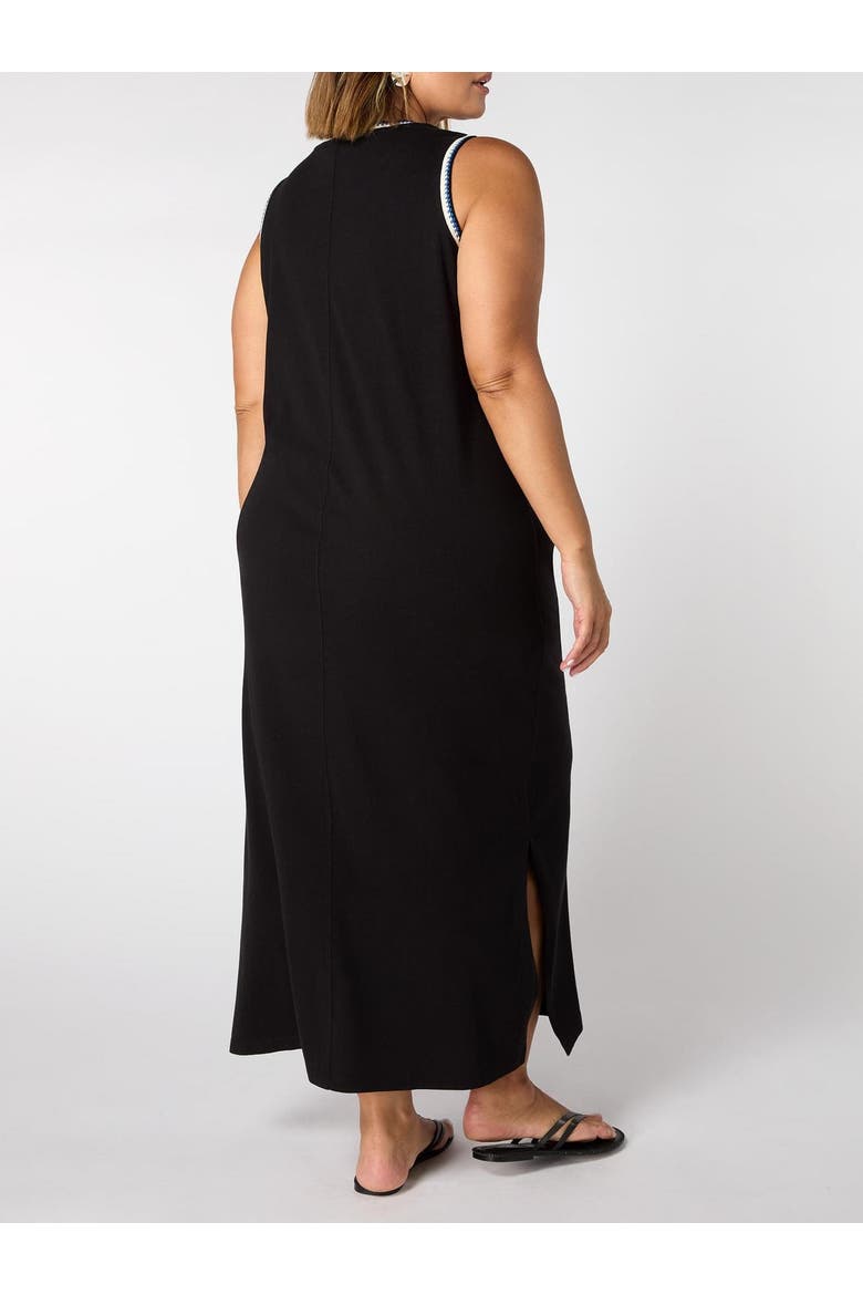 Crochet Trim Dress, Alternate, color, Black
