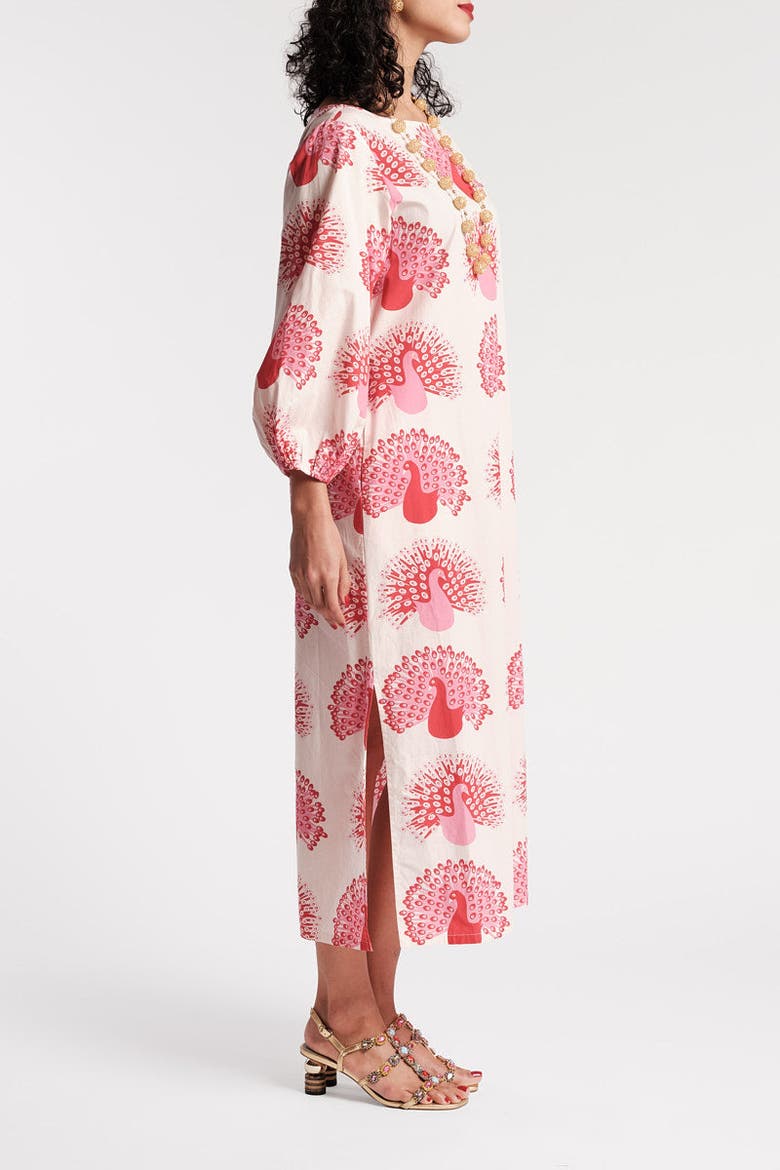 Minnow Maxi Peacock Dress, Alternate, color, Oyster/Multi