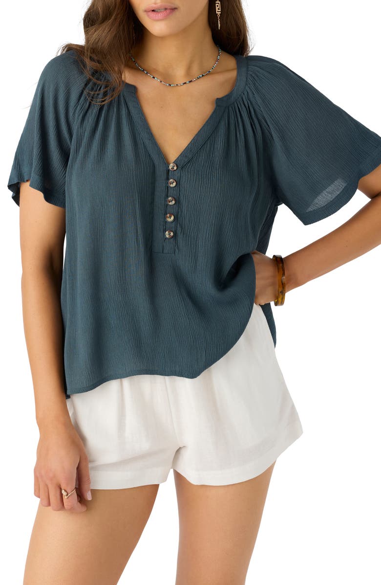 O'Neill Aylee Crinkle Top, Main, color,