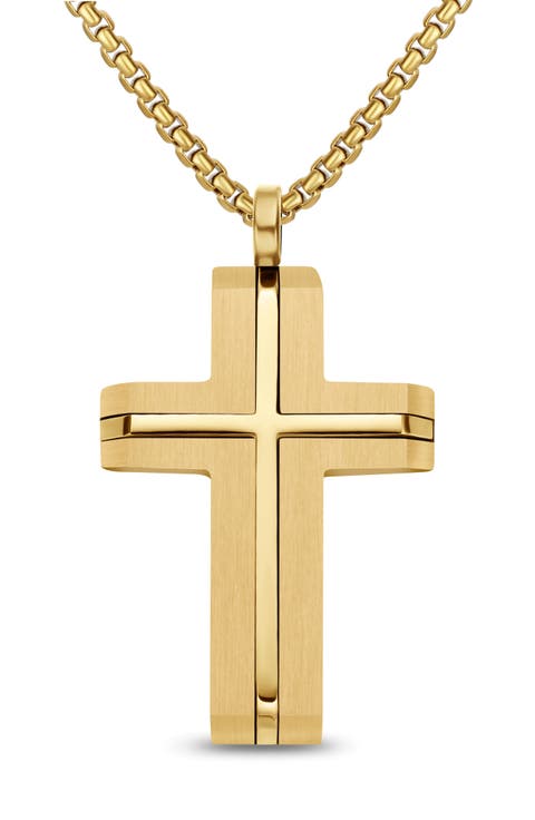 INLAY CROSS NECKLACE