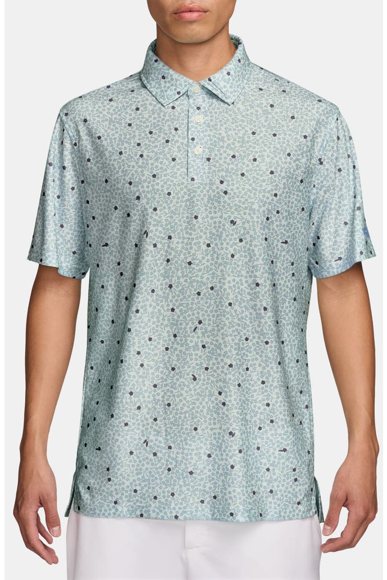 Floral Dri-FIT Perforated Golf Polo, Main, color, WORK BLUE