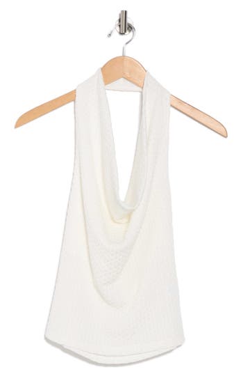 Renee C Texture Knit Halter Top