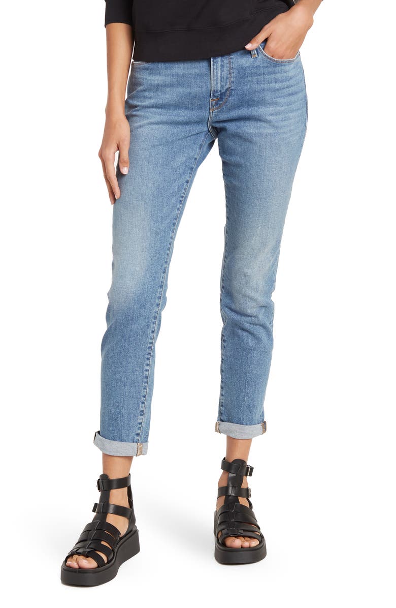 FRAME Le Garcon Cuffed Crop Jeans, Main, color,