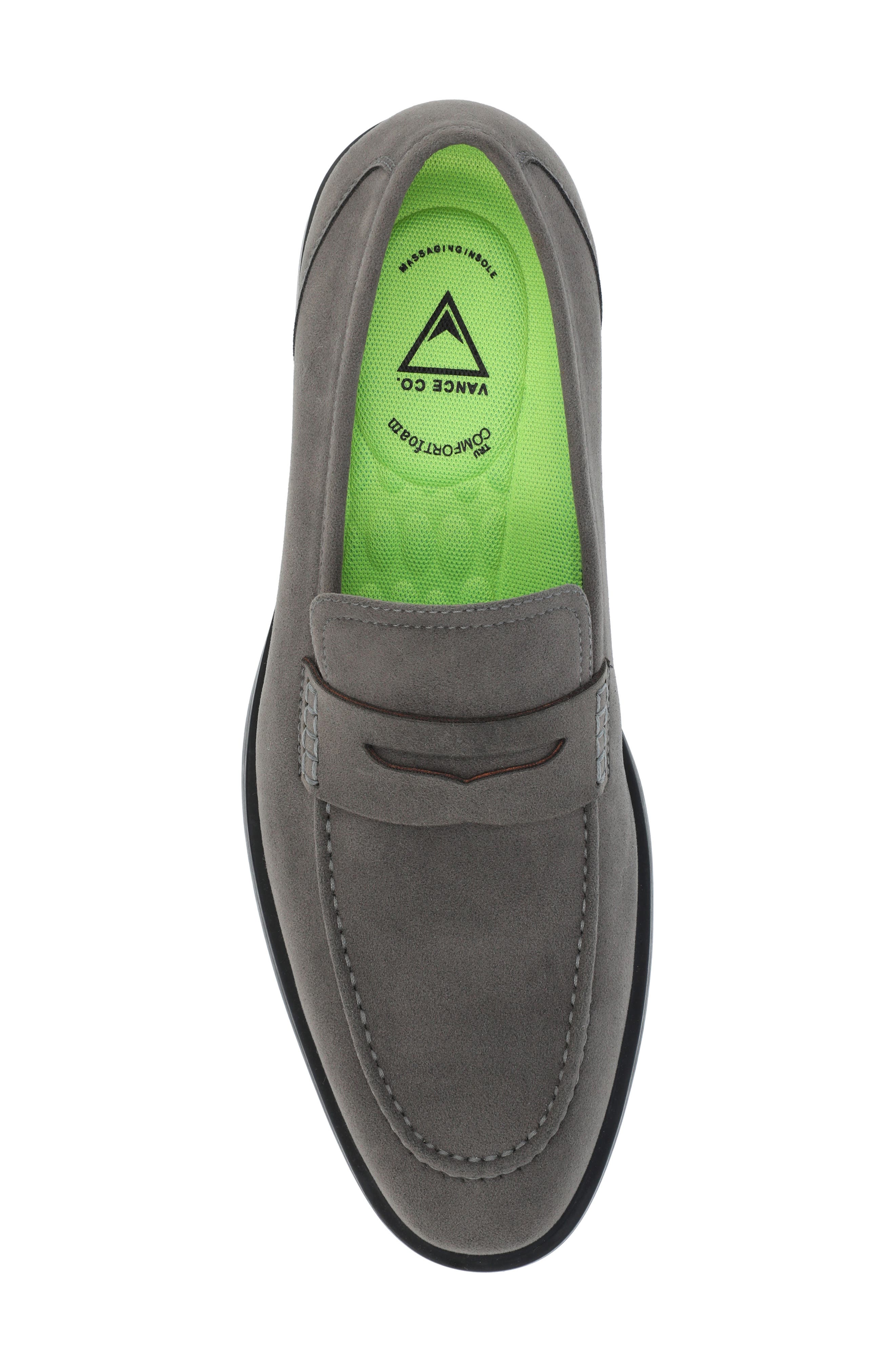 VANCE CO Keith Vegan Leather Penny Loafer, Alternate, color, Grey