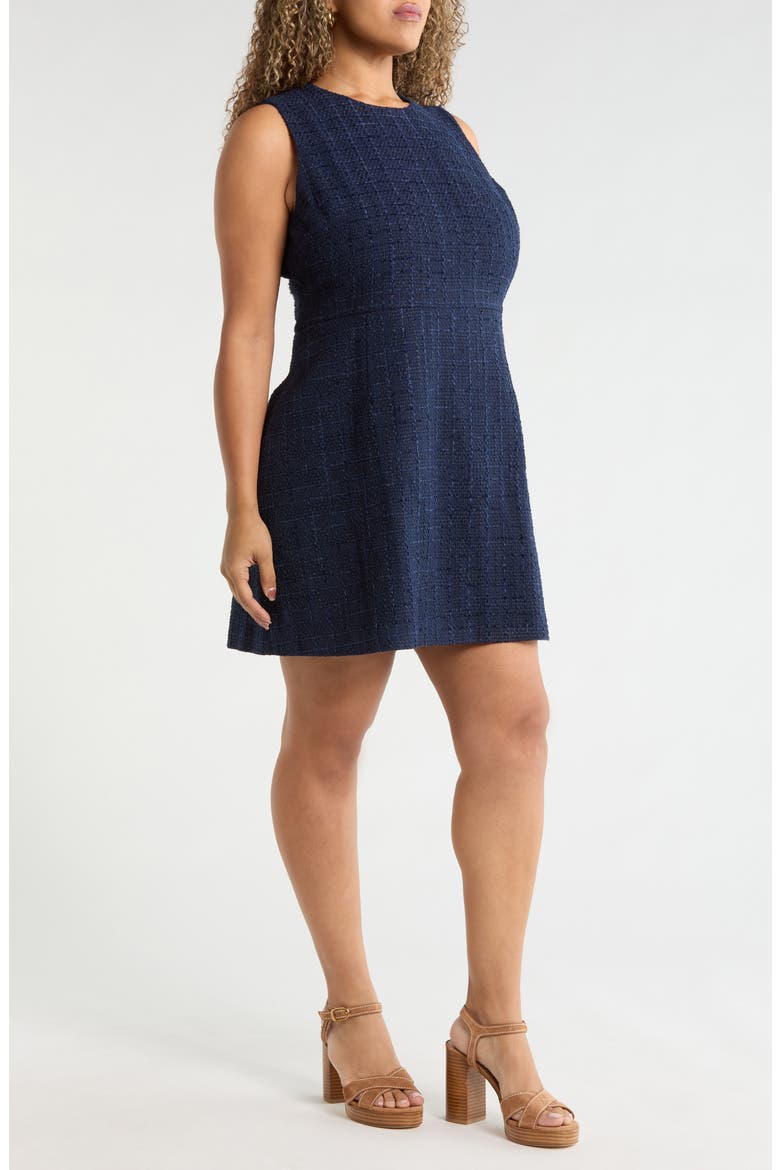 Tweed Sheath Dress, Alternate, color, NAVY TWEED