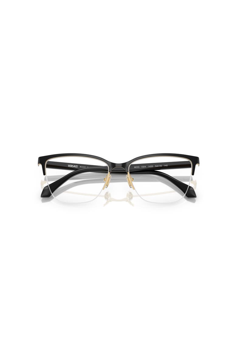 54mm Cat Eye optical glasses, Alternate, color, Gold/ Black