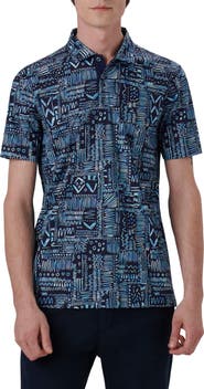Bugatchi Hendrix Digital Print Pima Cotton Polo