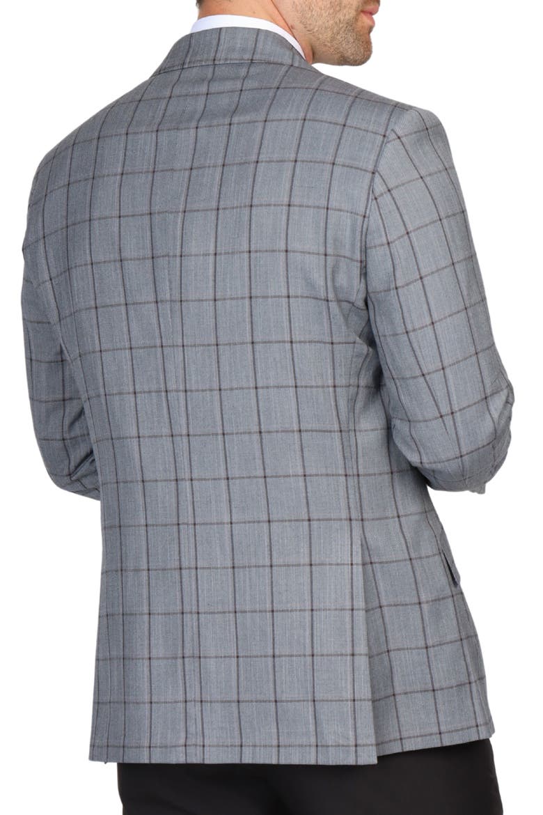 Mélange Windowpane Sport Coat, Alternate, color, MELANGE GREY