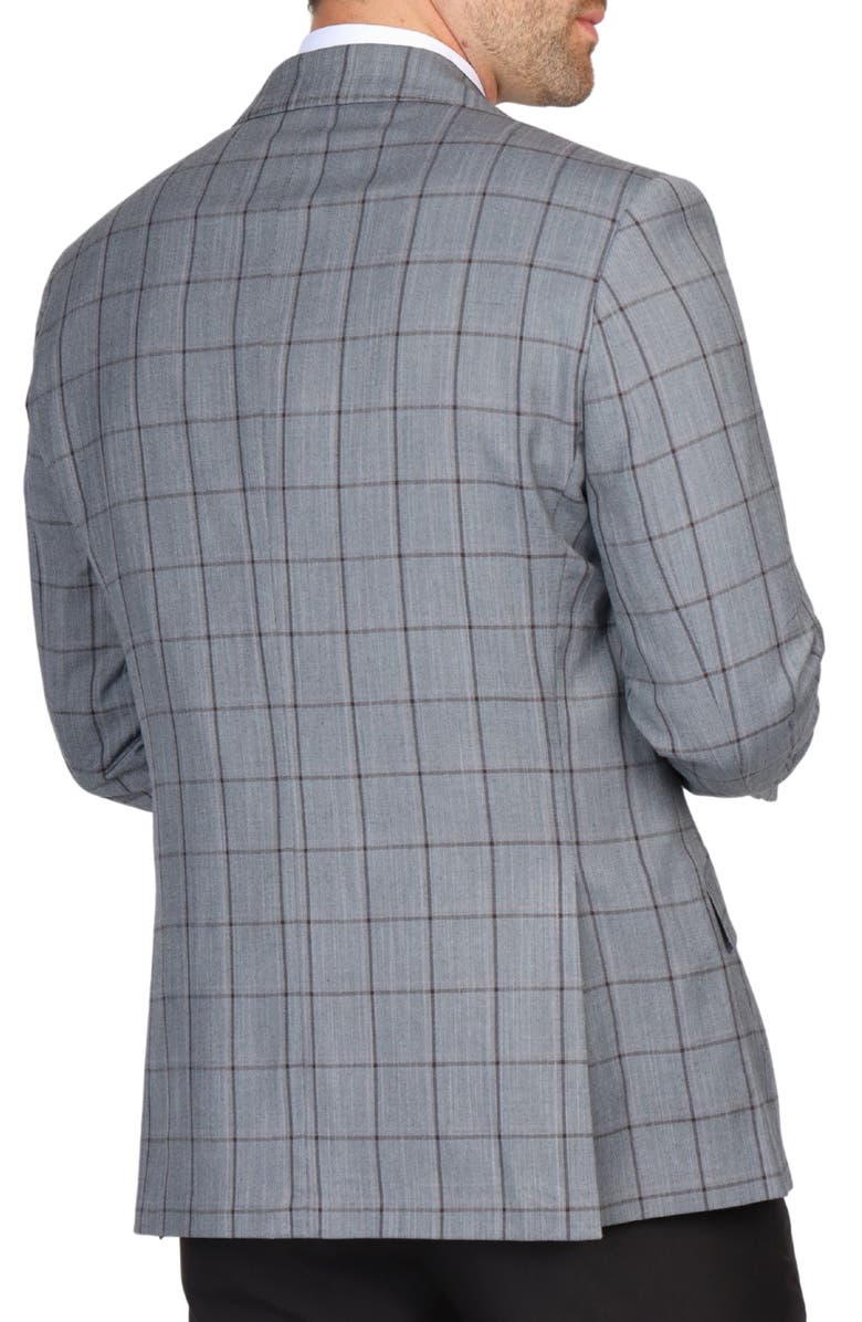 TailorByrd Mélange Windowpane Sport Coat, Alternate, color, Melange Grey
