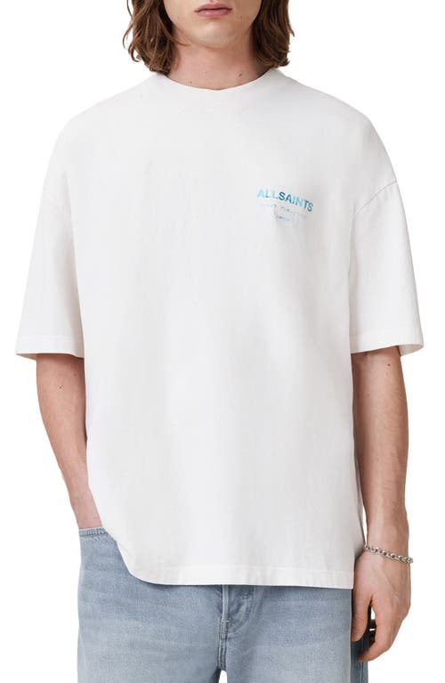 Allsaints Underground Oversize Graphic T-shirt In White
