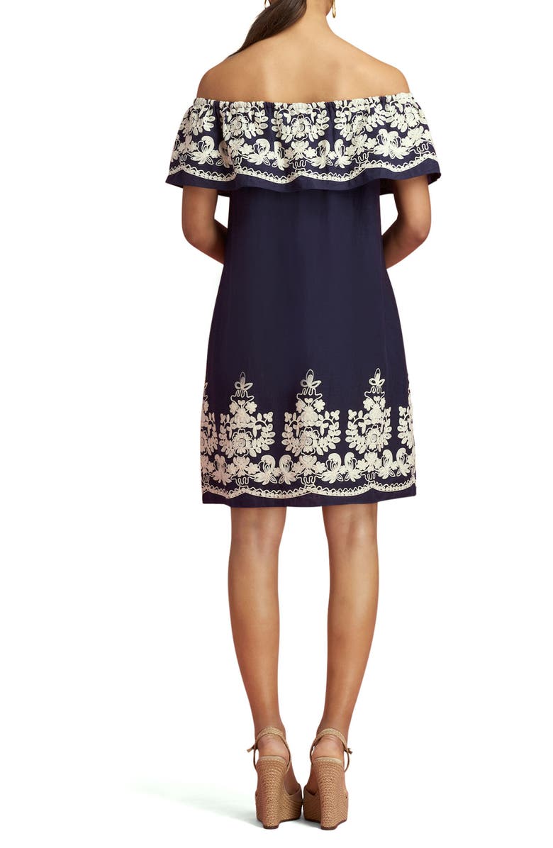 ECI Embroidered Off the Shoulder Dress, Alternate, color,