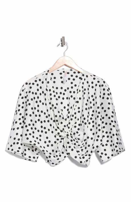 Polka Dot Front Twist Top