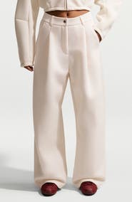 Nike Pregame Fleece Pleated Wide Leg Pants