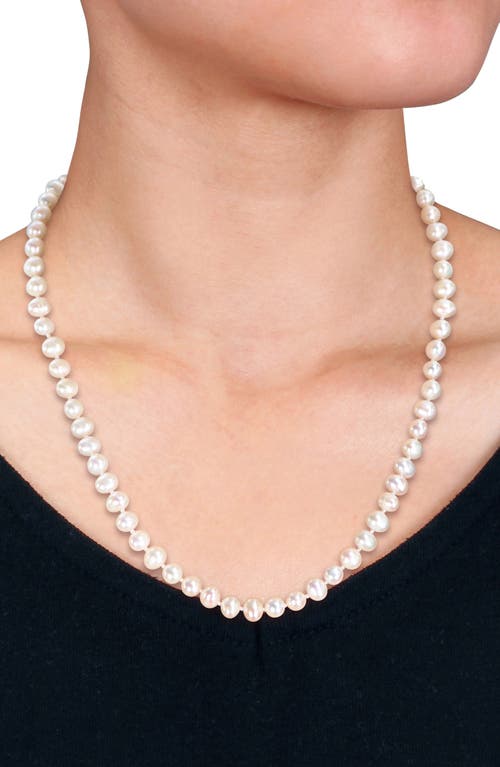 Delmar 7-8mm Cultured Freshwater Pearl Necklace In White