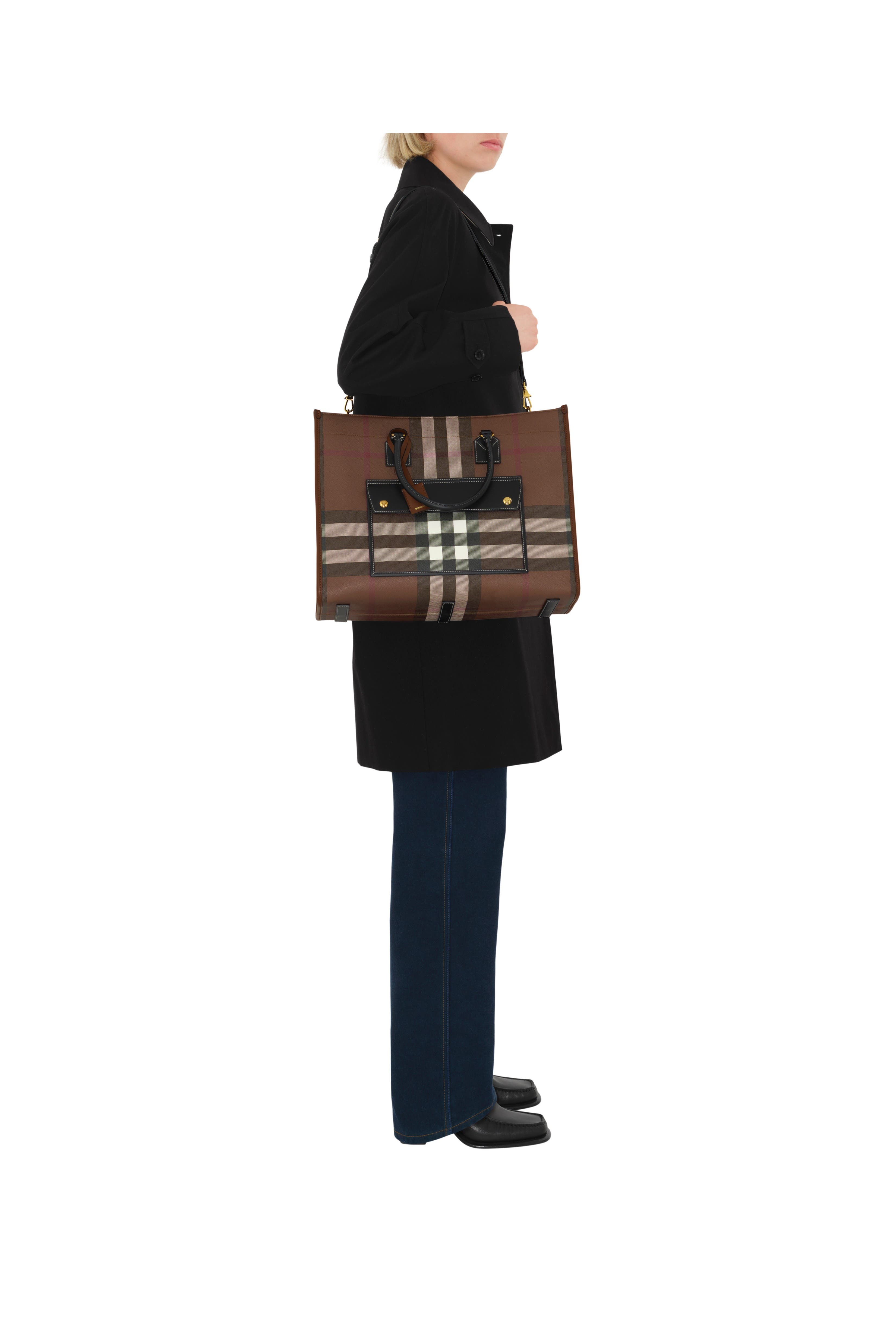 Burberry Medium Freya Tote, Alternate, color, Dark Birch Brown