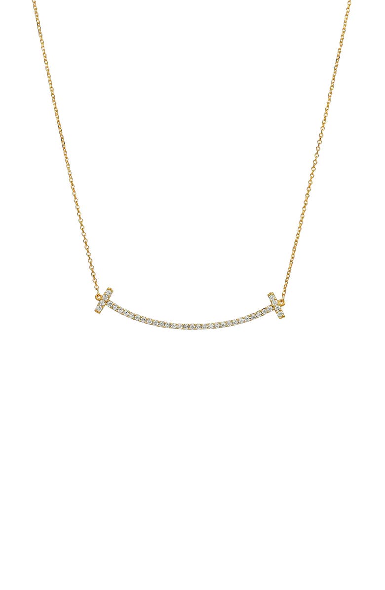 Bearfruit Jewelry Sterling Silver 18k Gold Plated Daphne Necklace Delicate Trendy, Main, color, 