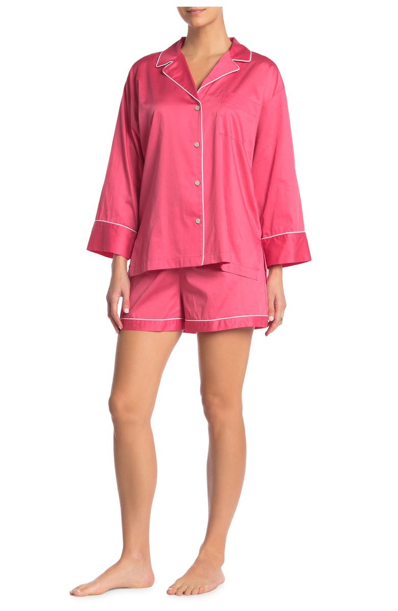 Natori Essentials Shirt & Shorts Pajama 2-Piece Set, Main, color,